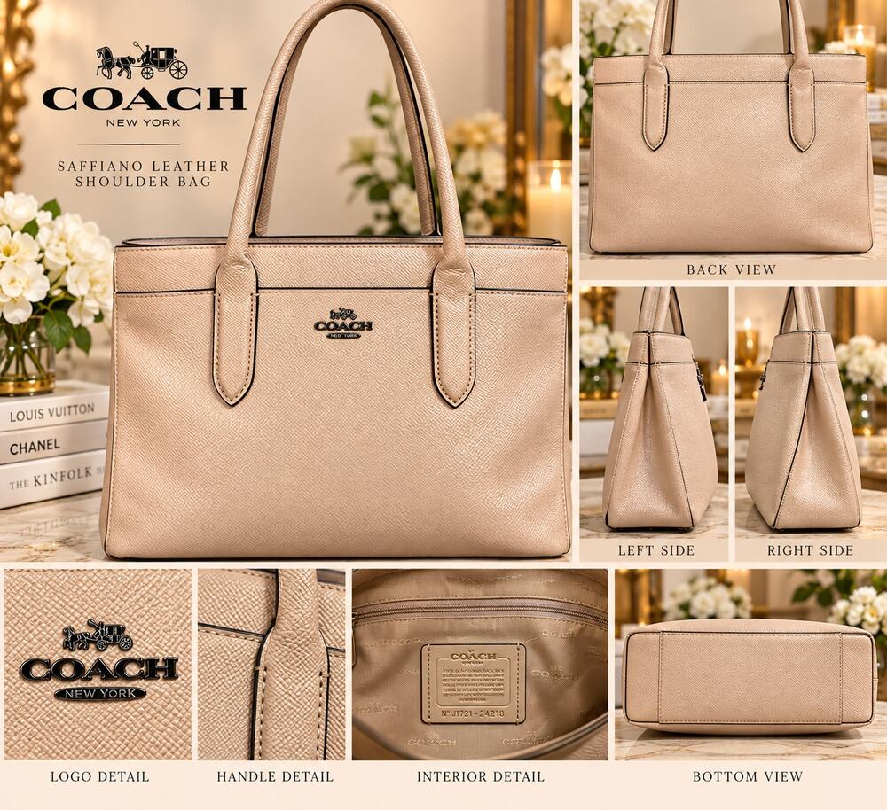 Coach Bailey Carryall Tote in crossgrained Leather